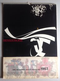 Le Dessin Publié en Couverture du Calendrier Sensations avec son Petit Calque de Protection pour L'Année 1963 au Format entier de 34,5 X 48,5 Cm , éditions Draeger . Le Dessin Publié en Couverture du Calendrier Sensations avec son Petit Calque de Protection pour L'Année 1963 au Format entier de 34,5 X 48,5 Cm , éditions Draeger .