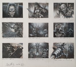 Des Hanley - Dark eldar / space marine miscelleanous - Planche originale