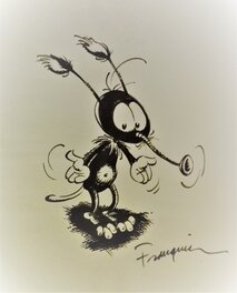 André Franquin - Un (Petit) Monstre (Sympathique) .... - Illustration originale