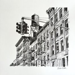 Christophe Chabouté - New York - Illustration originale