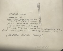 Commentaires de Poplaski au dos Commentaires de Poplaski au dos