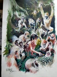 René Follet - Le Livre de la jungle - Illustration originale