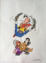 Couverture originale - Lucky Luke La Terre promise