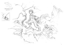 Mariusz Gandzel - Traveling Hobbits - Original Illustration