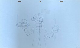 Hergé - Professeur Tournesol - Planche originale
