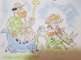 Willy Ito - Don Fred & Sancho Barney - Illustration originale