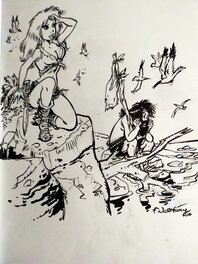 François Walthéry - Natacha : L'Île d'Outre-monde - Original Illustration
