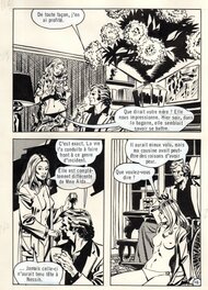 Planche originale - Le Commander dans un fauteuil planche 112 -  Flash espionnage n° 6, Aredit,  mars 1981