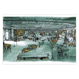 Illustration originale - Le Charles de Gaulle - Hangar