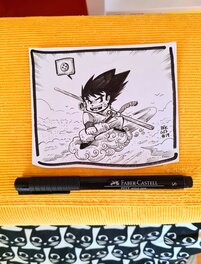 oTTami - Dessin original de l'Inktober 2017 : Son Goku de Dragon Ball ! - Illustration originale