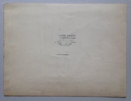 Le Verso de L'Original au format entier de 22 X 29 Cm avec Tampon de L'ATELIER CHOTT Le Verso de L'Original au format entier de 22 X 29 Cm avec Tampon de L'ATELIER CHOTT