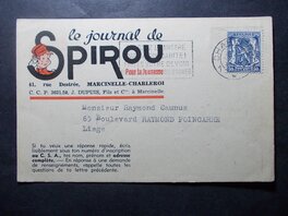 02 a / Année 1942 / Carte du C.S.A. Club Spirou Aviation, signée par Jean DOISY.