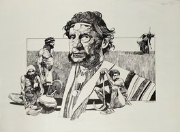 Sergio Toppi - Sergio Toppi - I grandi personaggi della Bibbia - Première Page - Original Illustration