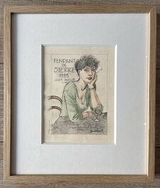 Dessin encadré verre musée. Dessin encadré verre musée.