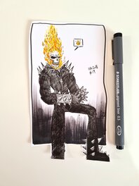 oTTami - Dessin original de l'Inktober 2018 : Ghost Rider ! - Illustration originale