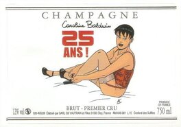 Une étiquette de bouteille de Champagne. Une étiquette de bouteille de Champagne.