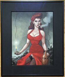 Dessin Encadré verre musée / Cadre chêne Noir. Dessin Encadré verre musée / Cadre chêne Noir.