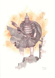 Drazen Kovacevic - La Croix Sanglante - illustration "Varangian with axe" - Original Illustration