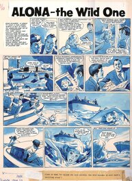 Leslie Otway - Leslie OTWAY : planche originale Alona the wild One 1968 - Planche originale