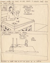 Planche originale - Moebius -  Grubert et Madame Vavin