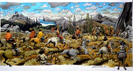 Nicolas Dumontheuil - Roi des Mapuche – Panoramique intérieur étui Coffret – Tome 2 & Fin – Nicolas dumontheuil - Original Illustration