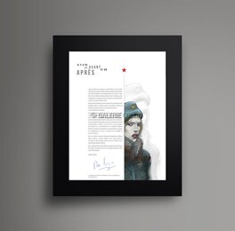 Exte inédit de Pierre Christin «Il y a eu un avant et un après», feuillet pigmentaire signée par l’auteur Exte inédit de Pierre Christin «Il y a eu un avant et un après», feuillet pigmentaire signée par l’auteur