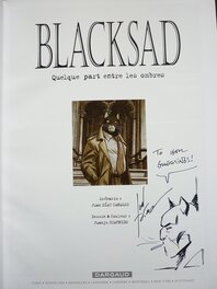 Juan Díaz Canales - Blacksad T1 dédicace