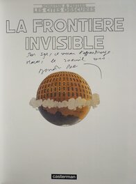 Benoît Peeters - Benoît Peeters - La Frontiere Invisible Integrale dédicace - Original art