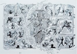 Benoît Dahan - Dans la tête de Sherlock Holmes 2 pl 36-37 - Planche originale