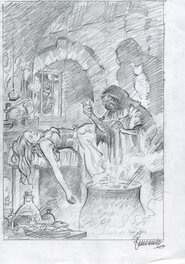 Fernando Fernandez - Horror Novel Cover Prelim - Original art