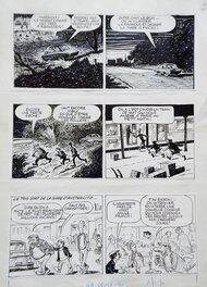 Planche originale - Dernière planche que Pellos ait dessiné pour les Pieds Nickeles ( publiee aux JJ)