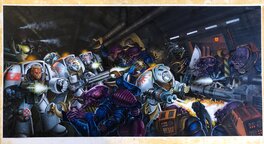 Chris Baker - Games Workshop, Warhammer 40K Deathwing and Genestealer - Original Cover