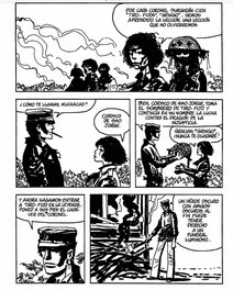 Page from short story with panel that was used for the cell