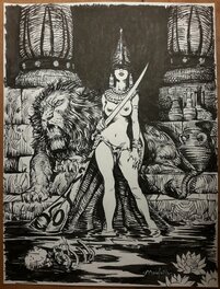 Régis Moulun - Encre - Illustration originale