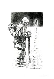 Askold Akishine - Footsteps - Original Illustration