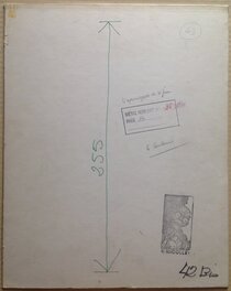 Le Verso de la Planche oriinale au format entier de 32,5 X 40 Cm avec tampon et indication de Nicollet Le Verso de la Planche oriinale au format entier de 32,5 X 40 Cm avec tampon et indication de Nicollet