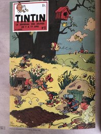 Couverture du journal Tintin n°11/1959, du 18 mars 1959 Couverture du journal Tintin n°11/1959, du 18 mars 1959