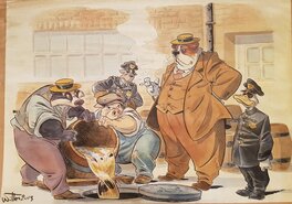 Etienne Willem - Illustration originale couleur "La prohibition" - Illustration originale
