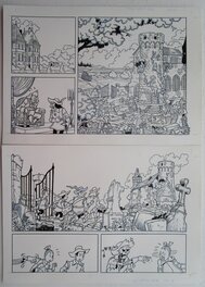 Luc Morjaeu - Het ijzeren duel - Le duel d'arcier - page 21 - Planche originale