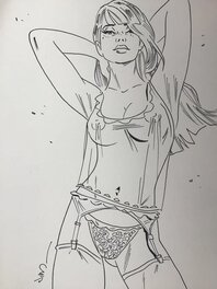 Jim - Marie en dessous sexy - Illustration originale