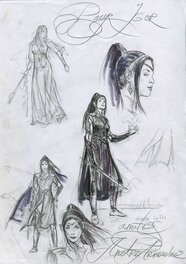 Andréi Arinouchkine - Les Elfes noirs prelim 03 - Original art