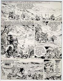 Jean Giraud - 1968 - Blueberry : Général Tête Jaune * - Planche originale