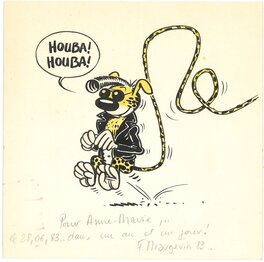 Dessin complet avec la dédicace au crayon Dessin complet avec la dédicace au crayon