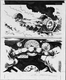 Carl Critchlow - 'Speed' Games Workshop Dark Future's White Line Fever - Original Illustration