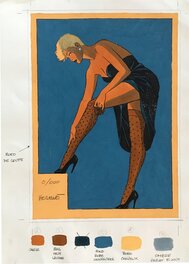 Philippe Berthet - Pin-Up aux bas - Œuvre originale