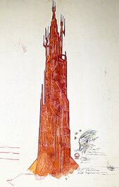 Philippe Druillet - Cathédrale Angoulême - Original Illustration