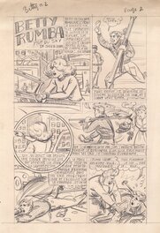 Yves Mondet - Betty Rumba fait du Ski ! - Planche originale