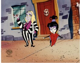 Beetlejuice & Lydia Deetz - Production Cel Setup