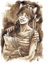 Juapi - Blacksad (Donna, d'apres Guarnido) - Illustration originale