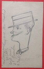 Louis Forton Maurice Chevalier , Joli Dessin Préparatoire au Crayon Mine de Plomb Étude Personnage Projet Année 20